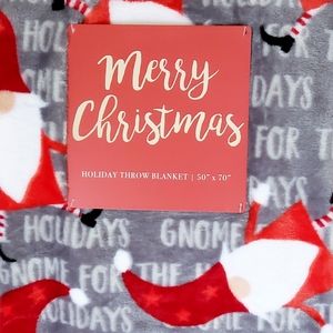 Christmas Gnome Holiday Throw Blanket